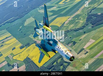 Polnische Luftwaffe Su-22 während der Übung NATO Tiger Meet 2018, Polen. Stockfoto