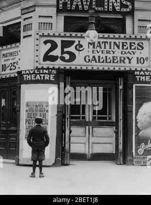 Havlins Filmschauplatz in St. Louis, Missouri, 1910. Stockfoto