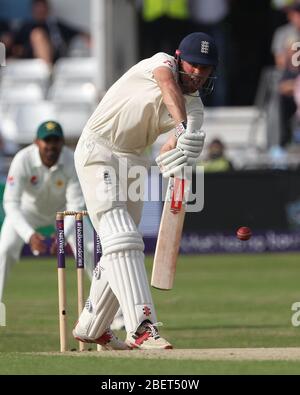 LEEDS, Großbritannien - 1. JUNI Alastair Cook of England beim ersten Tag des zweiten Nat West Test-Spiels zwischen England und Pakistan am Headingley Cricket Ground, Leeds am Freitag, 1. Juni 2018. (Quelle: Mark Fletcher, Mi News) Stockfoto