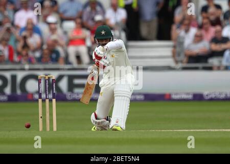 LEEDS, UK - 3. JUNI Usman Salahuddin aus Pakistan am dritten Tag des zweiten Nat West Test Matches zwischen England und Pakistan auf dem Headingley Cricket Ground, Leeds am Sonntag, 3. Juni 2018. (Quelle: Mark Fletcher, Mi News) Stockfoto