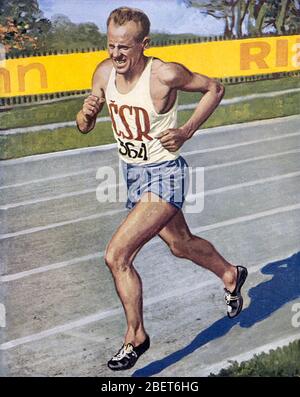 EMIL ZÁTOPEK (1922-2000) tschechischer Langstreckenläufer Stockfoto