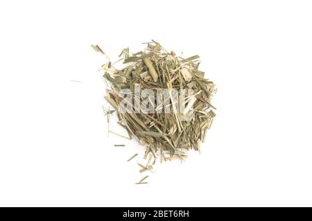 Zitronengras. Cymbopogon citratus. Capim Limao, Santo. Getrocknetes Kraut für Tee Stockfoto