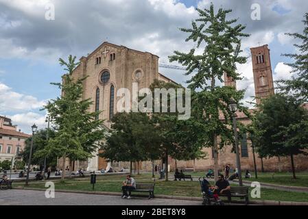 Basilika von San Francesco in Bologna, Hauptstadt und größte Stadt der Region Emilia Romagna in Norditalien Stockfoto