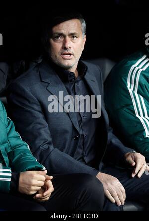 Real Madrids Trainer Jose Mourinhowährend des Champions League 2012/2013-Spiels.November 6,2012. (ALTERPHOTOS/Acero) Stockfoto