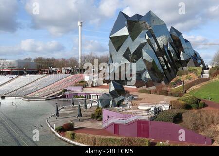 Poitiers Futuroscope, Nouvelle Aquitaine / Frankreich - 02 03 2019 : Spielfilmkino Attraction Park in frankreich Stockfoto