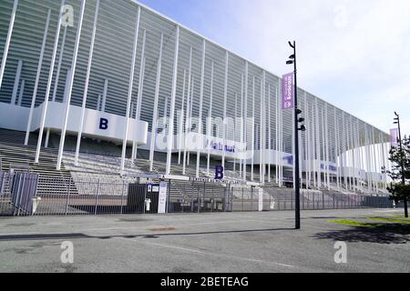 Bordeaux , Aquitaine / Frankreich - 10 25 2019 : Matmut Atlantique Stadion Eingang in Bordeaux Fassade französisch Fußball Stockfoto