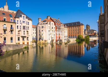 Metz, Frankreich - 31. August 2019: Stadtansicht von Metz an der Mosel, Lothringen, Frankreich Stockfoto