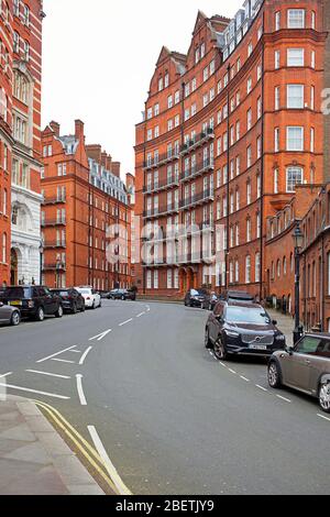 Kensington Gore von der Prince Consort Road aus gesehen. Stockfoto