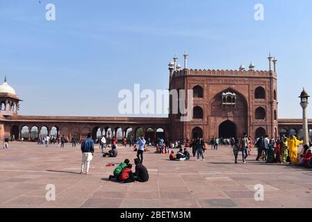 Delhi, Indien. Der Jama Majid Stockfoto