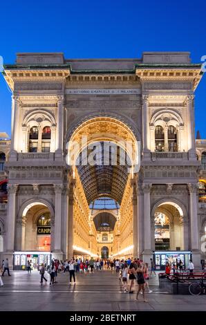 Galleria Vittorio Emanuele II in Mailand, Italien. Stockfoto