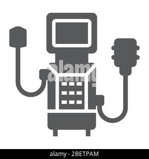 Symbol für medizinische Beatmungsgeräte, Atmung und Gesundheit, Sauerstoffzeichen, Vektorgrafiken, ein durchleuchtes Symbol auf weißem Hintergrund, Folge 10. Stock Vektor