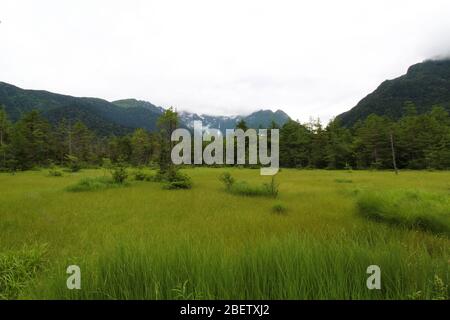 Landschaft von Kamikochi, Nordjapan Alpen Stockfoto