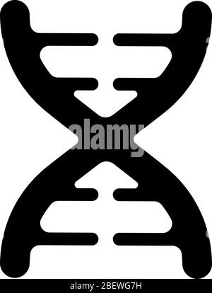 Abbildung des flachen DNA-Symbols Stock Vektor