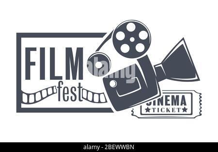 Filmfest, Kino Festival Präsentation des neuen Films Stock Vektor