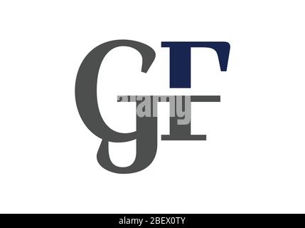 Initial Monogram Letter G F Logo Design Vektor-Vorlage. Logo-Design mit GF Letter Stock Vektor