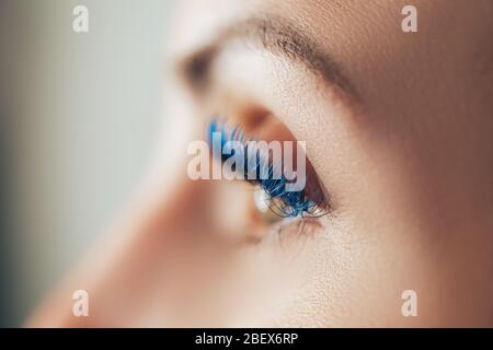 Professionelle Wimpernverlängerungen Stockfoto