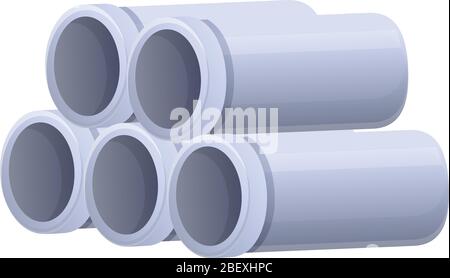 Symbol für Metallrohre. Cartoon von Metallrohren Vektor-Symbol für Web-Design isoliert auf weißem Hintergrund Stock Vektor
