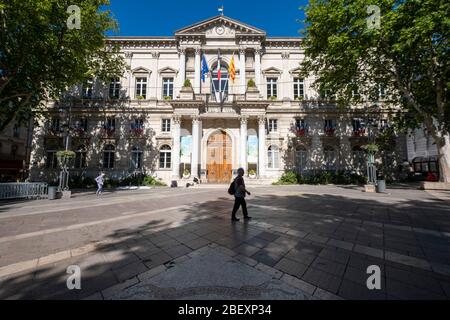 Hôtel de Ville d'Avignon - Fassade des Rathauses in Avignon, Frankreich, Europa Stockfoto