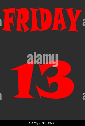 Vorlage für den Text für das Datum Freitag 13. Halloween. Horror. Platz für Text. Hintergrundbild. Platz für Text. Kalenderdatum. Poster. Broschüre. Pro Stock Vektor