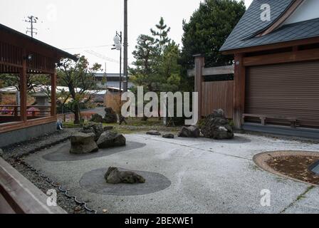 Japanischer Onsen Fuß Bad Village Garten 552-22 Tsukiokaonsen, Shibata, Niigata 959-2338 Stockfoto