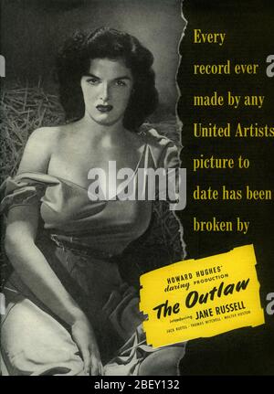 JANE RUSSELL in THE OUTLAW 1943 Regisseure HOWARD HUGHES und HOWARD HAWKS Foto von George HURRELL Howard Hughes Productions / United Artists Stockfoto