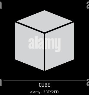 Abbildung des Würfelsymbols Stock Vektor