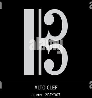 Alto Clef Symbol Illustration Stock Vektor