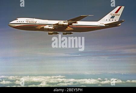 Januar 31,1974 United Airlines Boeing 747-Ebene Stockfoto