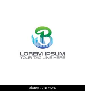 Anfangsbuchstabe B Logo Design Ökologie, Natur Stock Vektor