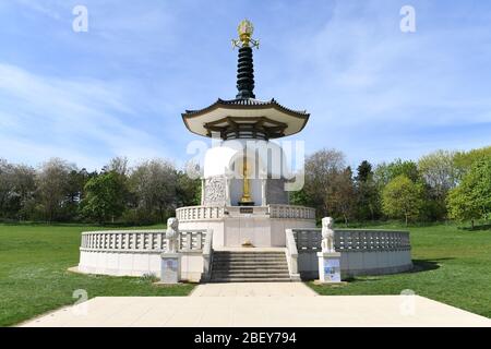 Friedenspagode Milton Keynes Stockfoto