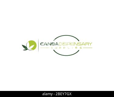 Moderne kreative Cannabis oder Hanf Logo-Symbol-Vorlage. Stock Vektor