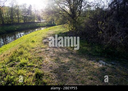 Natur und Landschaft der Wälder rund um meppen und lathen im emsland, niedersachsen, deutschland Stockfoto