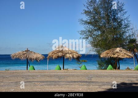 Wunderschönes karibisches Meer in exquisiter Caleta Buena, Playa Giron, Kuba Stockfoto