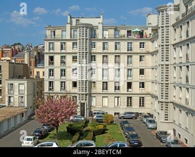 Wohnblock, Le Havre, Normandie, Frankreich Stockfoto