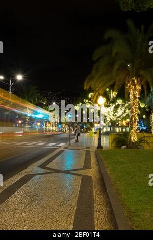 Karnevalslichter; Funchal; Madeira 2019; Stockfoto