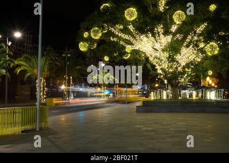 Karnevalslichter; Funchal; Madeira 2019; Stockfoto