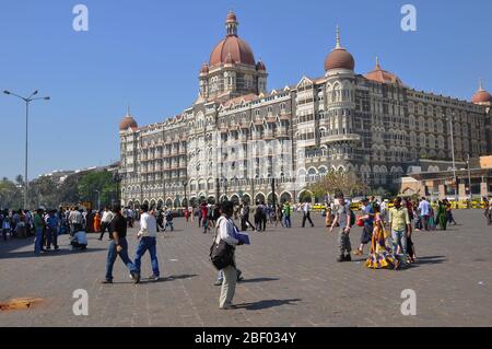 Mumbai, Indien-MÄRZ 04,2013: Blick auf das Taj Mahal Hotel, Mumbai, Indien Stockfoto