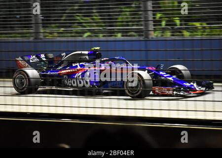 Pierre Gasly beim Singapore F1 Grand Prix 2018 Stockfoto