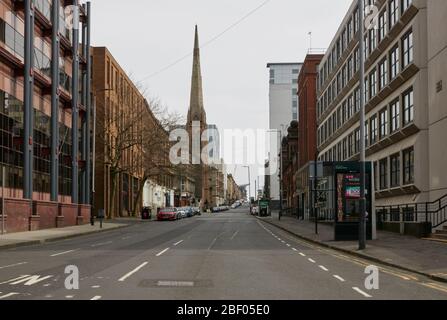 Bath Street, Glasgow während der Sperrung Stockfoto