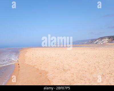 Strand von FAZ do Arelho in portugal im Sommer Stockfoto