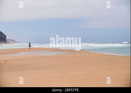 Strand von FAZ do Arelho in portugal im Sommer Stockfoto