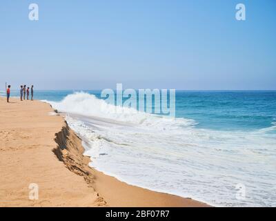 Strand von FAZ do Arelho in portugal im Sommer Stockfoto