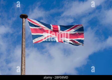 Flagge von Union Jack, South Bank, London, Großbritannien. 21 März 2017 Stockfoto