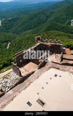 Castell de Montsoriu, La Selva, Katalonien Stockfoto