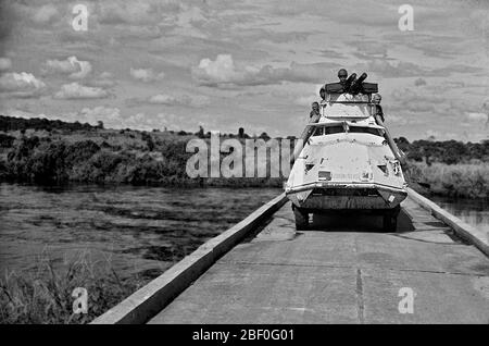 Schwedisches Panzerauto im Kongo 1962. Stockfoto