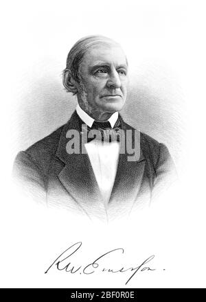 1880ER JAHRE SENIOR PORTRAIT VON RALPH WALDO EMERSON AMERIKANISCHER ESSAYIST DICHTER PHILOSOPH UND GEISTLICHER AUS CONCORD MASSACHUSETTS USA - Q52322 CPC001 HARS KOPF UND SCHULTERN OLDSTER UND ÄLTERE 19. JAHRHUNDERT 1880ER CONCORD MITTE DES 19. JAHRHUNDERTS PHILOSOPH TRANSZENDENTALISMUS TRANSZENDENTALIST SCHWARZ-WEISS KAUKASISCHEN ETHNIZITÄT GEISTLICHER EMERSON ESSAYIST INTELLEKTUELLEN ALTMODISCHEN DICHTER Stockfoto