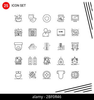 Universal Icon Symbole Gruppe von 16 modernen flachen ...