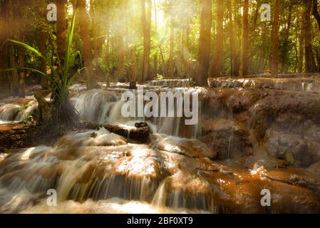 PA Wai Wasserfall Khirirat, Thailand Stockfoto