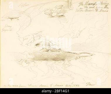 Die Berylquelle auf der Straße vom Unteren Becken nach Norris. Stockfoto