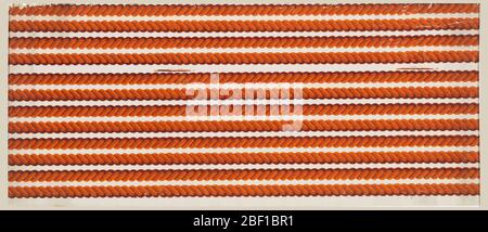 Rahmen. Schmale Kabelleiste oder Drehrand. Gedruckt in Orange.H# 341B Stockfoto